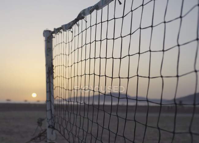 Volleybal Net On Beach — Stock Photo