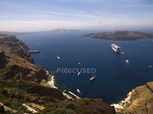 Aerial view of Boats In Harbor — Stock Photo