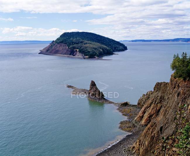 Orilla de Bahía de Fundy - foto de stock