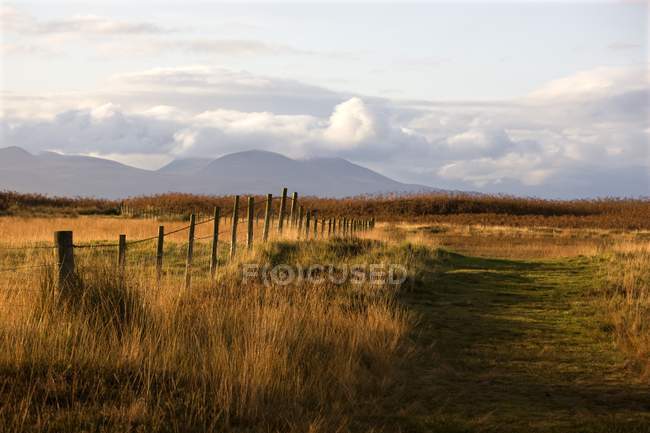 Countryside With Mountains In Distance — Stock Photo