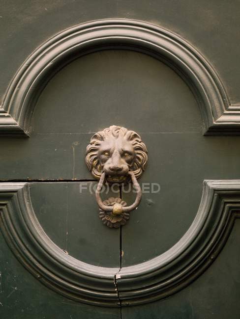 Porta del leone bussare — Foto stock