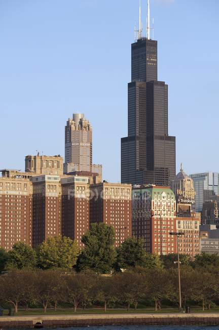 Centre-ville de Chicago pendant la journée — Photo de stock