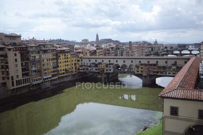 Коридор Вазари во Флоренции — стоковое фото