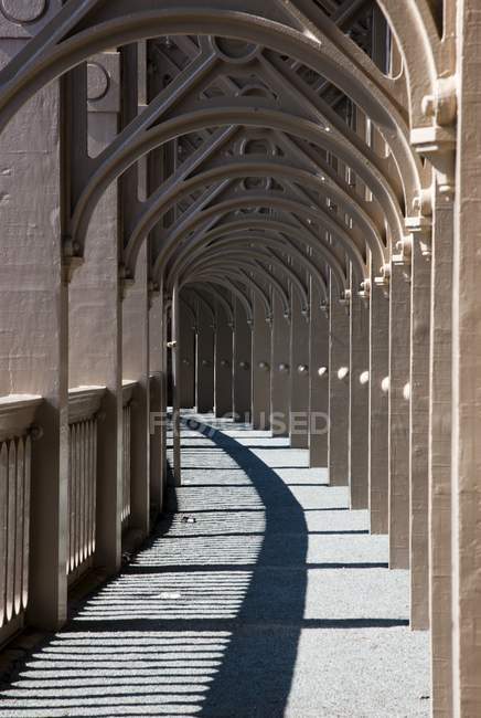 Arched Walkway with shadows — Stock Photo