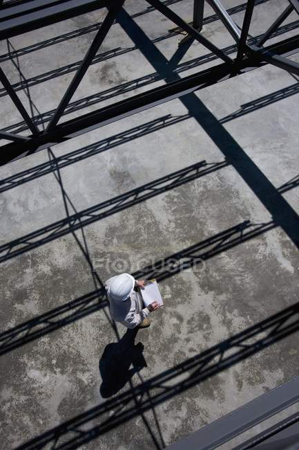 Engineer On Building Site — Stock Photo