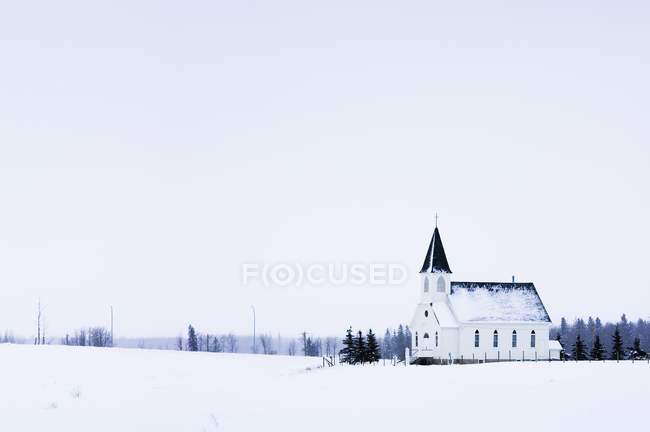 Steeple Church In Winter — Stock Photo