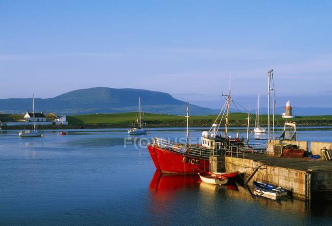 View of boats moored — Stock Photo