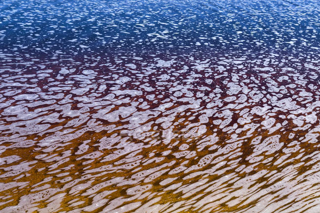 Vista de la orilla arenosa y el agua del mar sobre ella durante el día - foto de stock