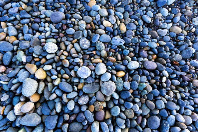 Varietà di rocce colorate sulla spiaggia di Agate vicino a Tow Hill, Old Massett; Haida Gwaii, Columbia Britannica, Canada — Foto stock