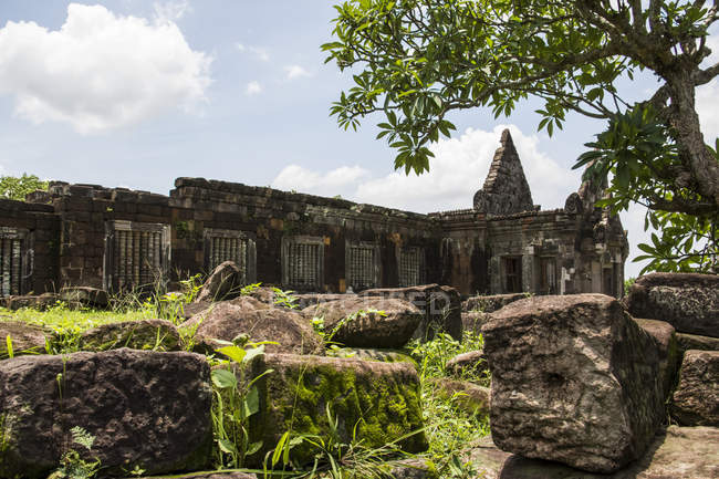 Templo de Nandi, Complexo do Templo de Vat Phou; Champasak, Laos — Fotografia de Stock