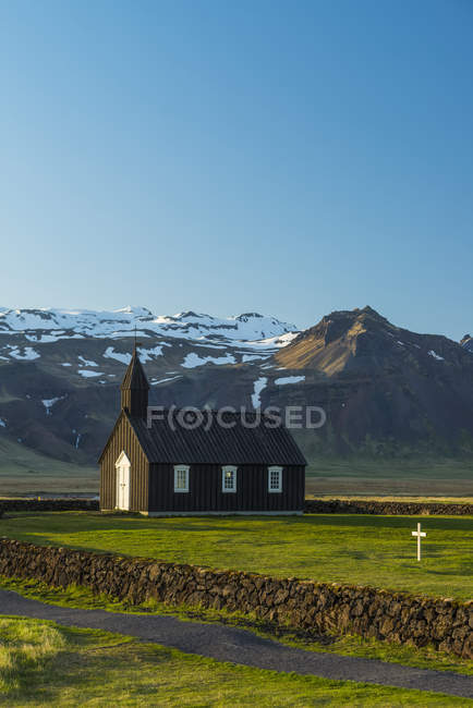Small church on the Snaefellsnes peninsula; Budir, Iceland — Stock Photo