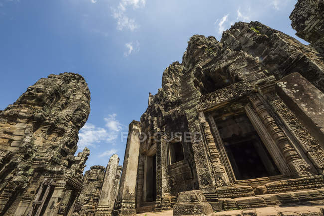 Santuário Central no Terceiro Nível do Bayon; Angkor Thom, Siem Reap, Camboja — Fotografia de Stock