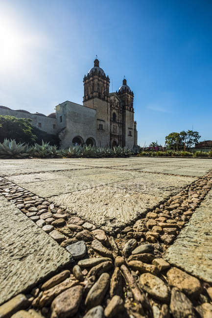 Сценический вид церкви Санто-Доминго-де-Осман, Оахака, Мексика — стоковое фото