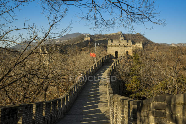 La Grande Muraille de Chine ; Mutianyu, comté de Huairou, Chine — Photo de stock