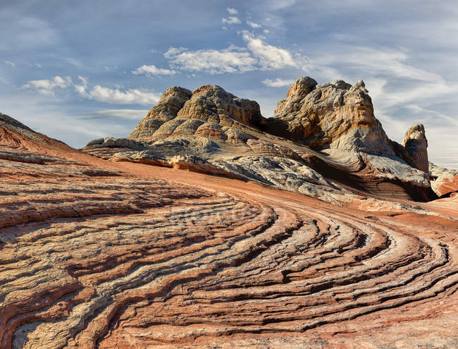 Scenic view of Vermilion Cliffs National Monument, White Pocket; Utah, United States of America — Stock Photo