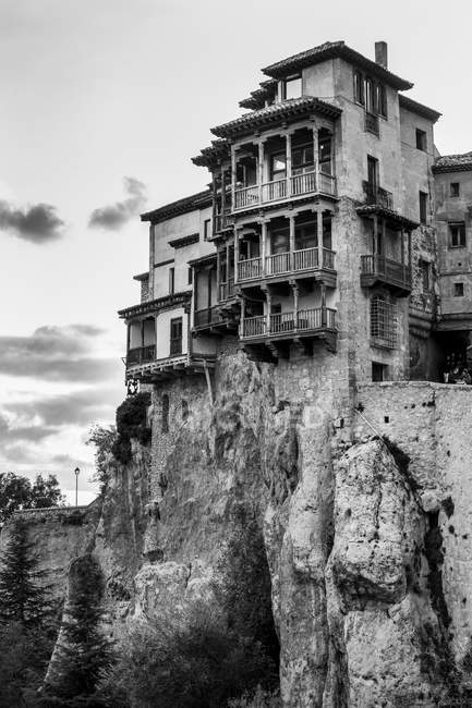 Maisons suspendues de la Cuence ; Cuenca, Espagne — Photo de stock