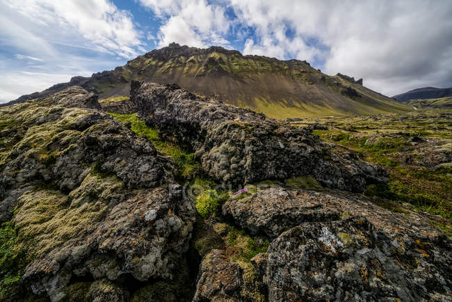 Величний скелястий ландшафт на півострові змії; Ісландія — стокове фото