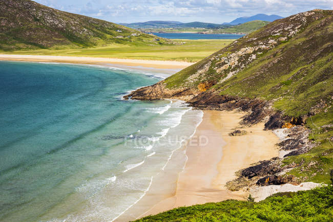 Tranarossan Beach, Península de Rosguill, Condado de Donegal, Irlanda - foto de stock