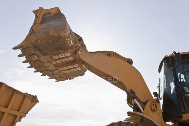 Front end loader at a construction site — Stock Photo