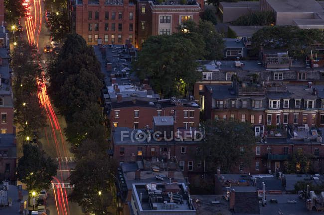 Vista panoramica della bellissima città urbana di Boston, Contea di Suffolk, Massachusetts, USA — Foto stock