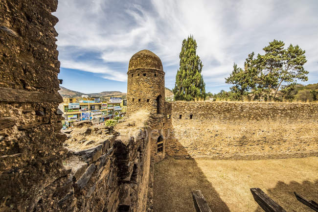 Vista panorâmica da torre de vigia, Gondar, região de Amhara, Etiópia — Fotografia de Stock
