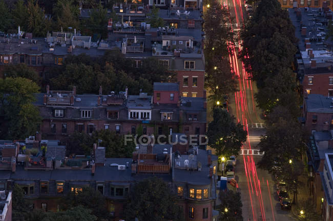 Vue panoramique de la belle ville urbaine de Boston, comté de Suffolk, Massachusetts, États-Unis — Photo de stock