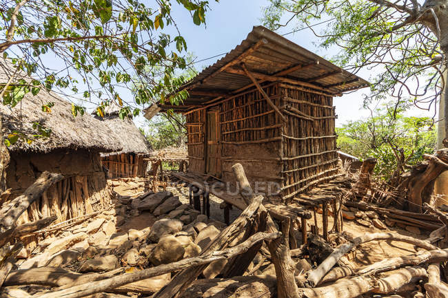 Casa de frango; Karat-Konso, Etiópia — Fotografia de Stock