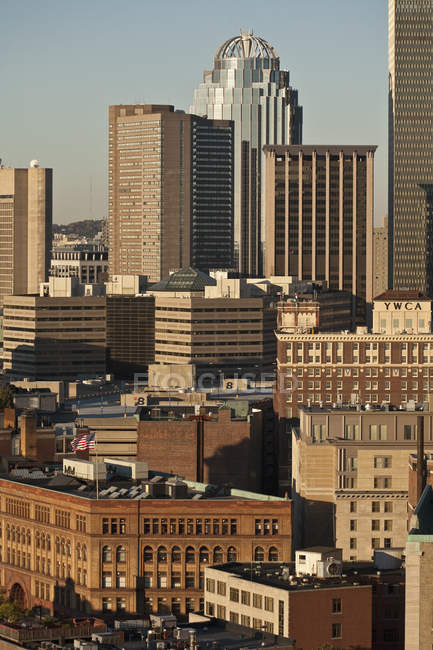 Vista panoramica del paesaggio urbano Boston, Contea di Suffolk, Massachusetts, Stati Uniti — Foto stock