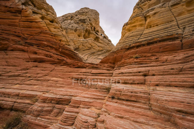 Удивительные скальные и песчаные образования Уайт Пойнт; Аризона, Соединенные Штаты Америки — стоковое фото