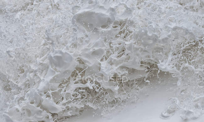 Sea foam explodes in intricate shapes in the ocean along the Oregon Coast; Oregon, United States of America — Stock Photo