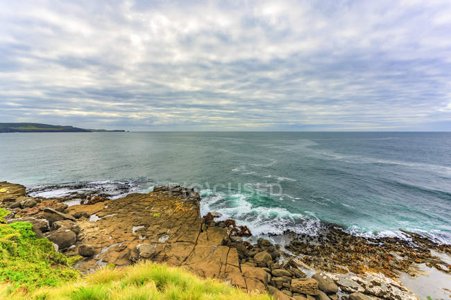 Вид з Південного острова Нової Зеландії, в тому числі вид на острів Стюарт і західне узбережжя; Південний острів, Нова Зеландія — стокове фото