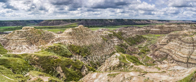 Horse Thief Canyon in the Canadian Badlands, Starland County; Drumheller, Alberta, Canadá - foto de stock