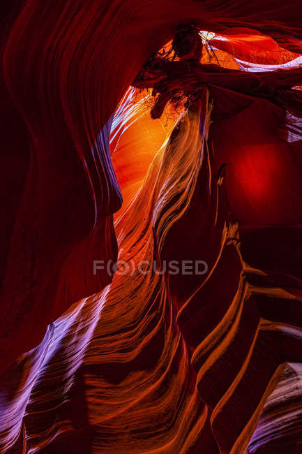 Vue panoramique de Upper Antelope Canyon ; Page, Arizona, États-Unis d'Amérique — Photo de stock