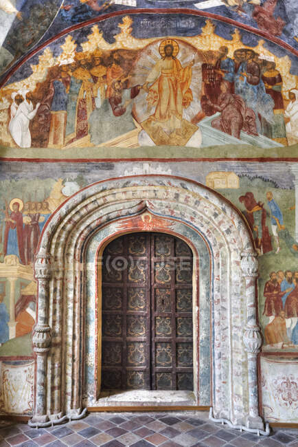 Scenic view of frescoes, St Johns Forerunners Parish; Athens, Greece — Fotografia de Stock