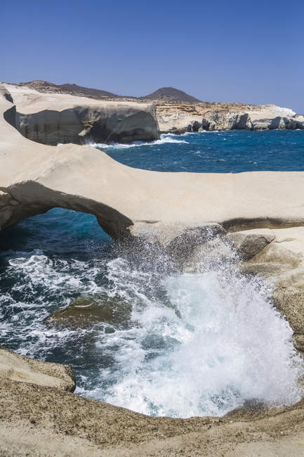 Sarakiniko Beach; Milos Island, Cyclades, Greece — Fotografia de Stock