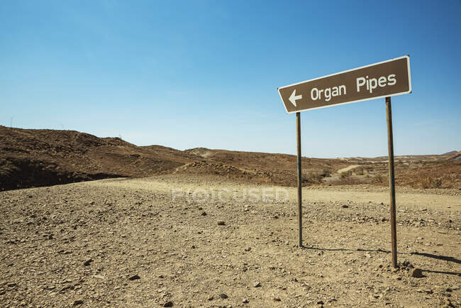 Orgelpfeifen, eisenreiche Lavaformationen, Damaraland; Kunene-Region, Namibia — Stockfoto