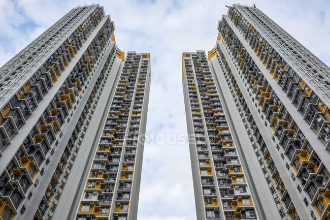 High-rise residential towers; Hong Kong, China — Stock Photo