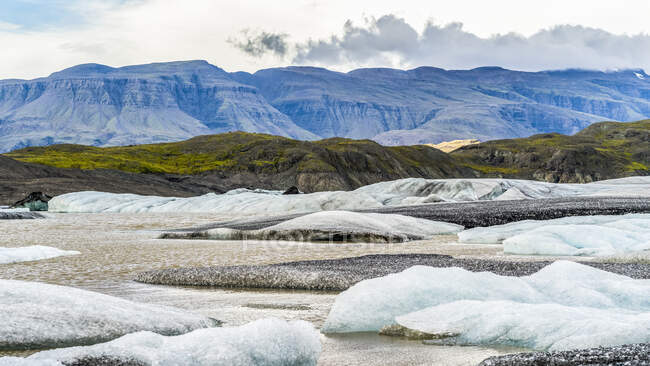 Hoffellsjokull glacier, Vatnajokull National Park; Hornafjordur, Eastern Region, Iceland — Stock Photo