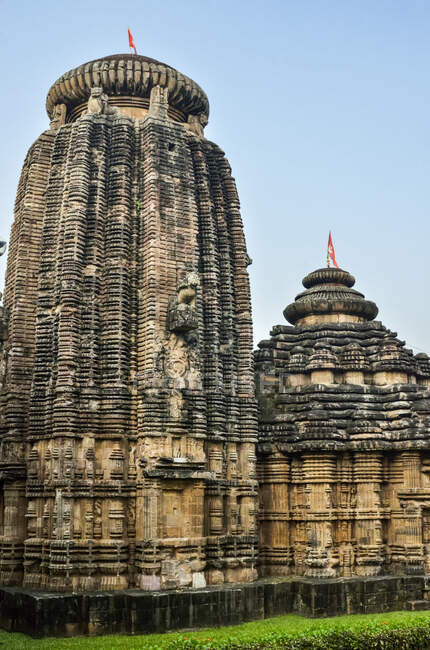 Templo Chitrakarini, Complejo del Templo Lingaraja; Bhubaneswar, Odisha, Indi - foto de stock