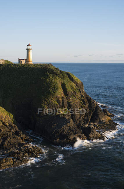 The North Nead Lighthouse Located At Cape Disappointment State Park; Ilwaco, Washington, United States Of America — Stock Photo