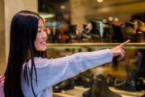 Young chinese woman in Barcelona — Stock Photo