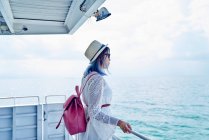 RELEASES Young woman on the way to Koh Kood Island, Thailand — Stock Photo