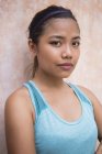 Portrait of young asian sporty woman — Stock Photo