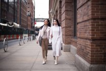 Две красивые азиатские женщины вместе в Нью-Йорке, США — стоковое фото
