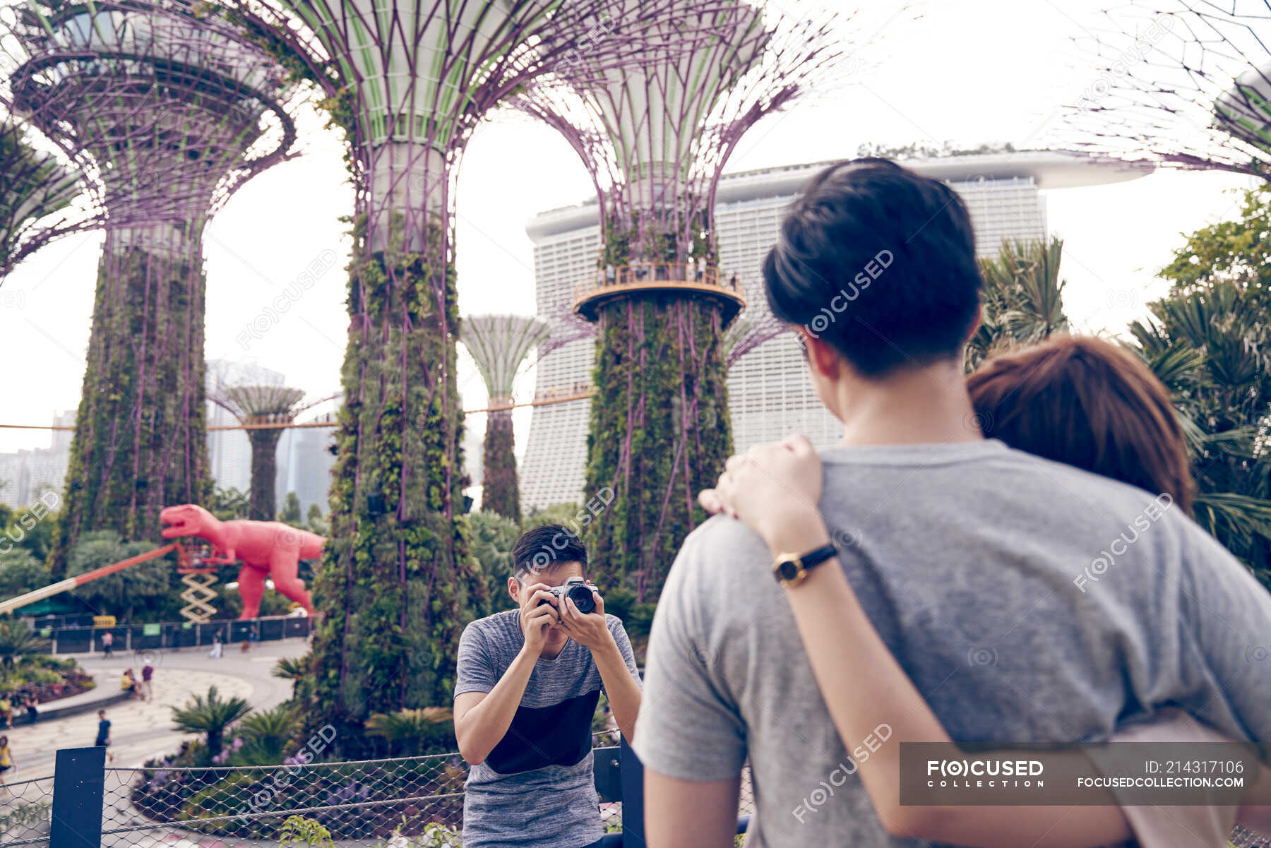 Tourists at Gardens by the Bay — nature, asian - Stock Photo | #214317106
