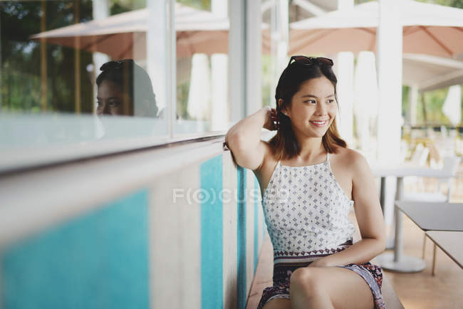 Portrait of young attractive asian woman — Stock Photo