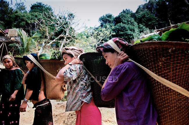Women at work in Banderban,Bangladesh. — Stock Photo