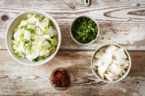 Ingredientes para kimchi coreano - foto de stock