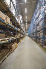 High rack warehouse in factory — Stock Photo