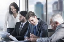 Businesspeople in meeting at office — Stock Photo
